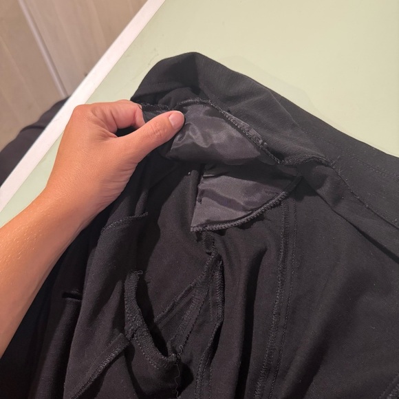 Chico's Black Blazer with Silver Zipper Details, shoulder pads- M - Picture 6 of 8